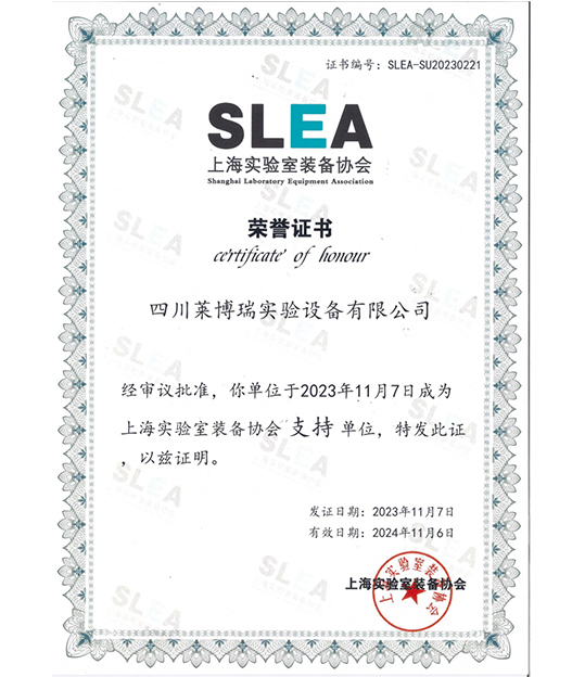 SLEA榮譽(yù)證書